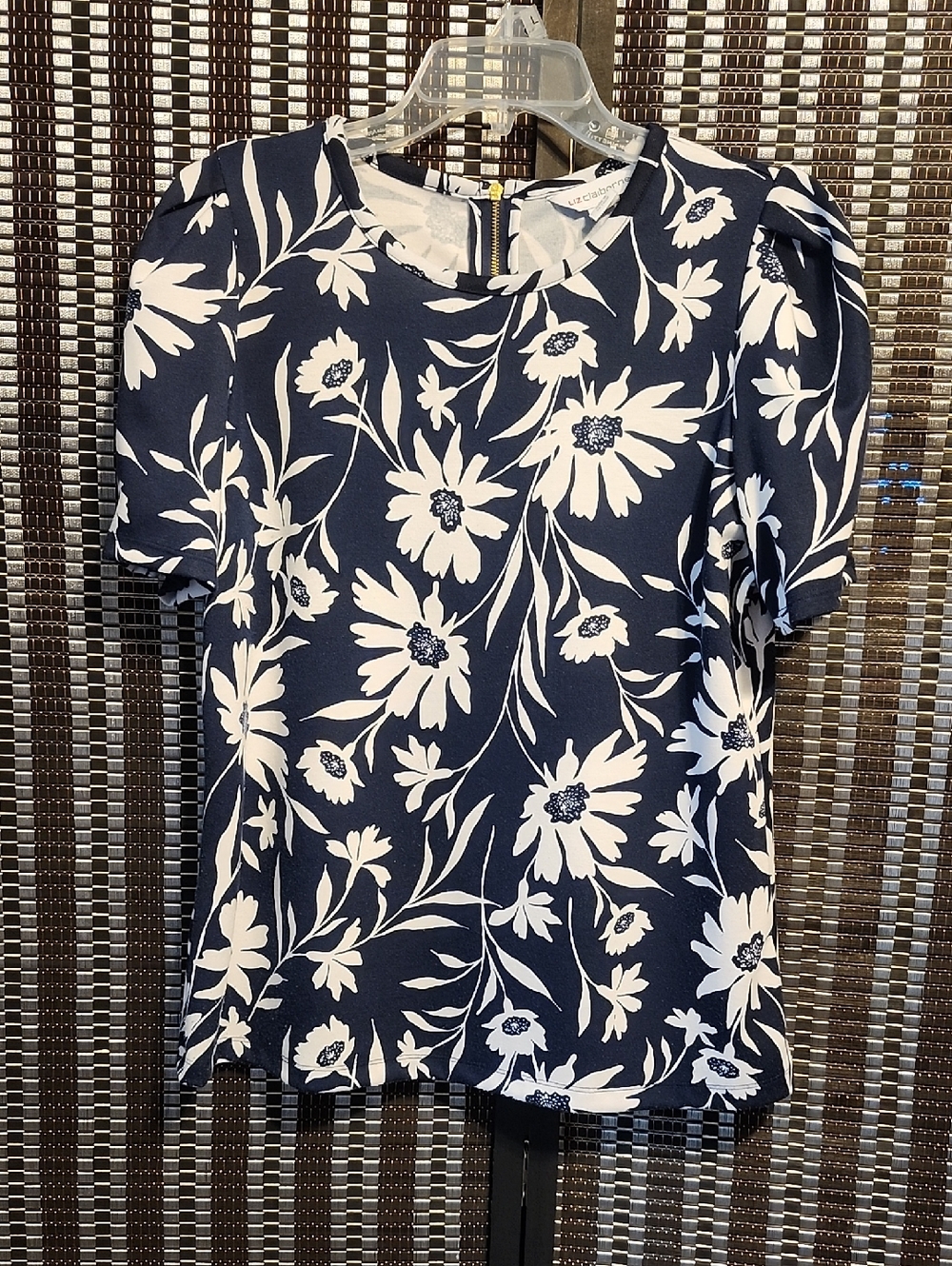 Liz Claiborne Navy Blouse SzM